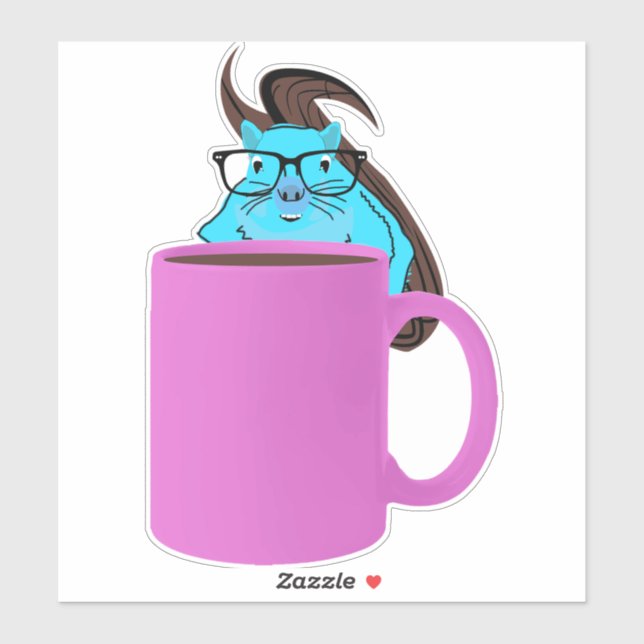 Sticker Écureuil coquin #938 (Feuille)