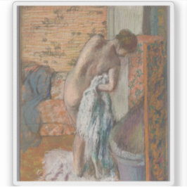 Sticker Edgar Degas - Après le bain (Femme's essuyant)