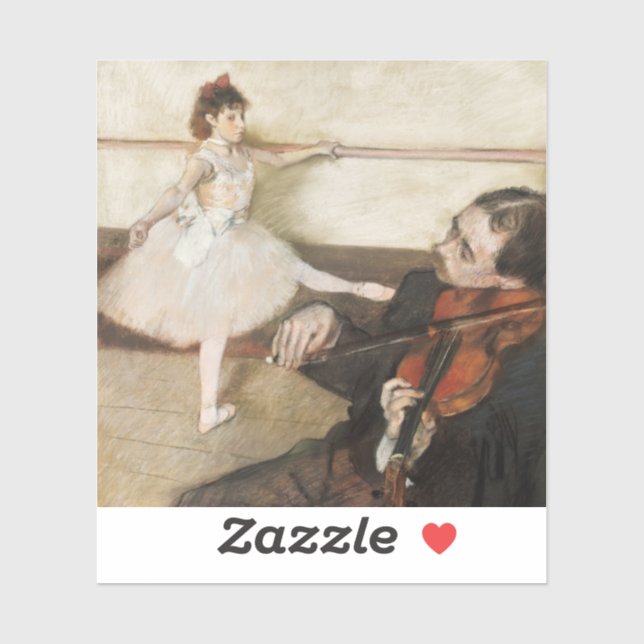 Sticker Edgar Degas. Cours de danse. Impressionnisme vinta (Feuille)