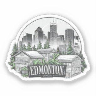 Sticker Edmonton City Canada