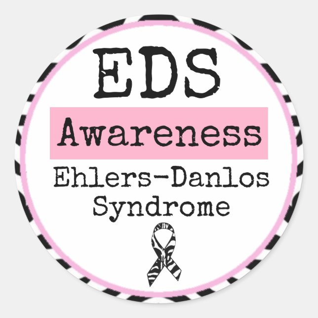 Sticker EDS pour Black and White Ehlers-Danlos (Devant)