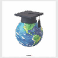 Éducation mondiale et diplôme : monde avec chapeau