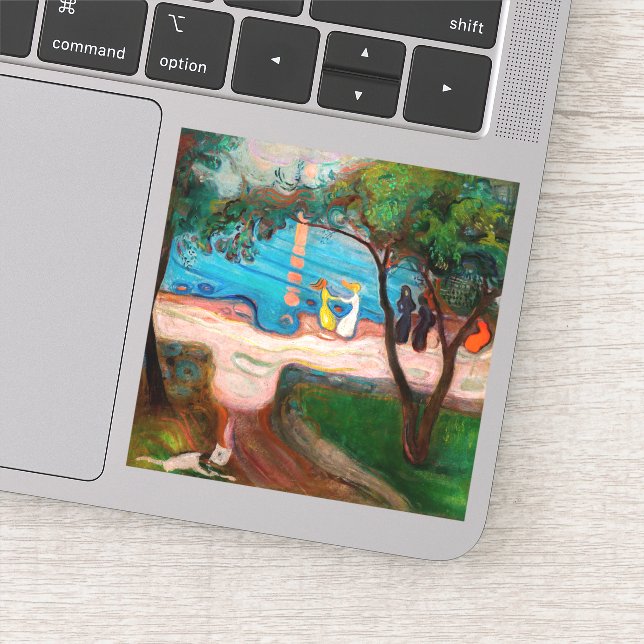 Sticker Edvard Munch - Danse sur la plage (Détail)