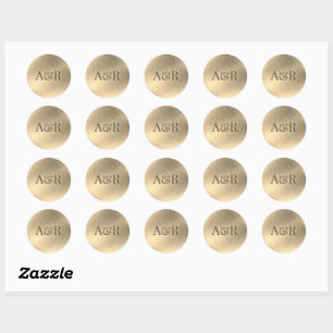 Sticker effet or monogramme,