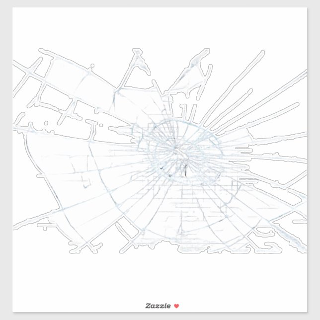 Sticker Effet Verre cassé (Feuille)