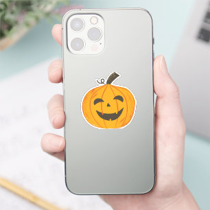 Sticker Éffrayant Citrouille Halloween