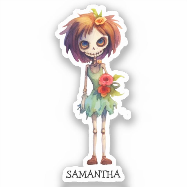 Sticker Éffrayant, Mais Cute Zombie Kid - Adorable Macabre (Recto)