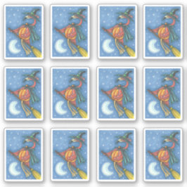 STICKER ÉFFRAYANT SILLY PINK FLAMANT ROSE WITCH SUR HALLOW