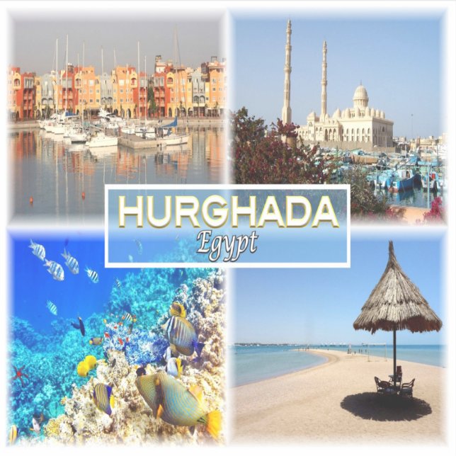 Sticker EG Égypte - Hurghada - mer rouge - (Devant)