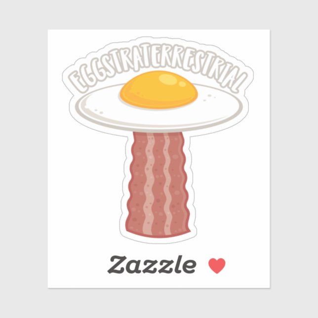 Sticker Eggstraterrestrial Avec Texte (Feuille)