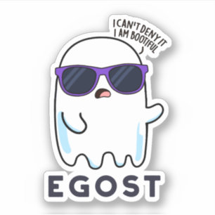 Sticker Egost Funny Halloween Ego Ghost Pun