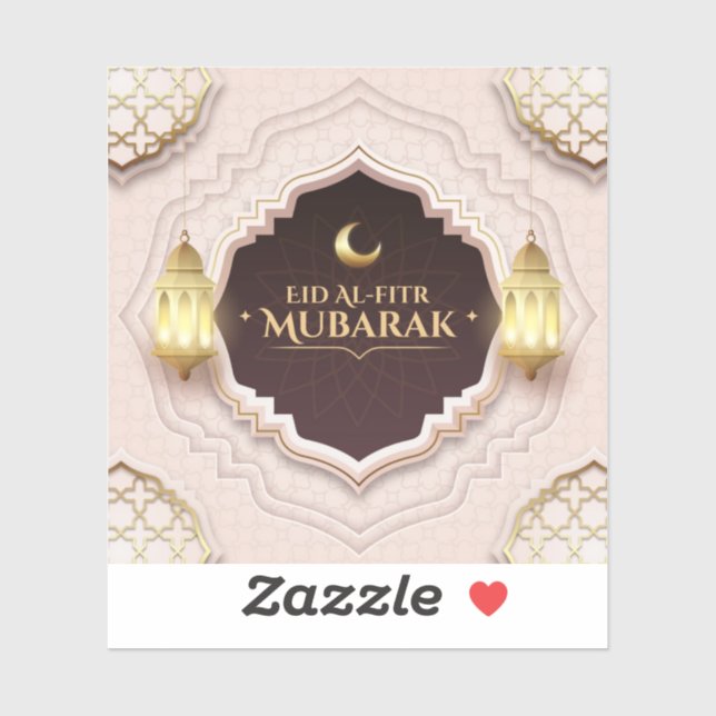 Sticker Eid Al-Fitr Mubarak (Feuille)