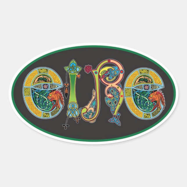 Sticker Eire Oval Euro (Devant)
