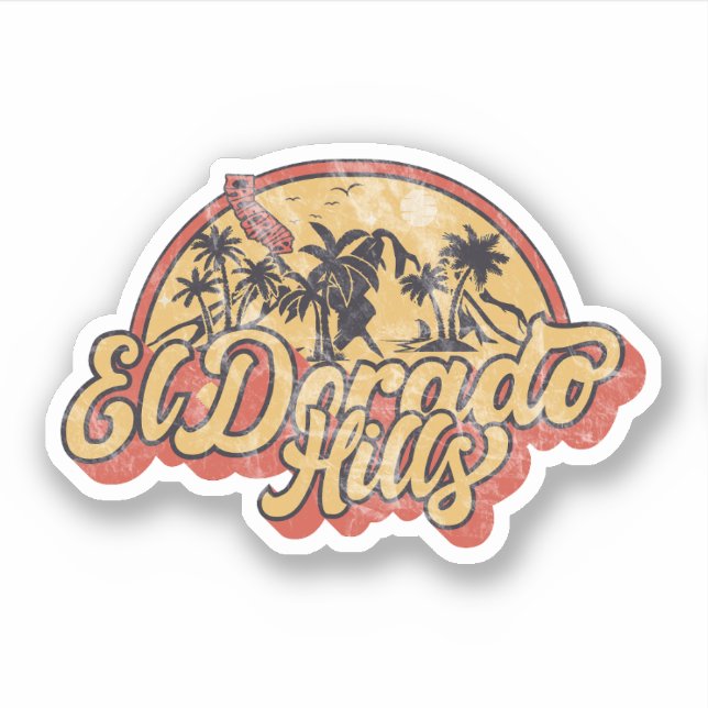 Sticker El Dorado Hills, Californie (Devant)