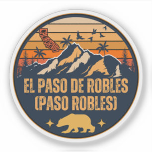 Sticker El Paso de Robles (Paso Robles), Californie