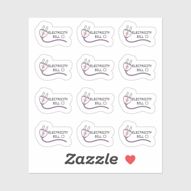 Sticker Electricity Utilitaire de suivi de facture Mini Bu (Feuille)