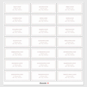 Sticker Elegant Burgundy Classic Script Adresse Invité