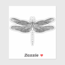 Sticker Elégant dessin de libellule