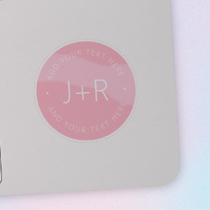 Sticker Élégant do-it-yourself Couples Monogramme & Editab