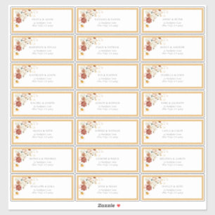 Sticker Elegant Fleur sauvage Jaune Aquarelle Adresse d'in