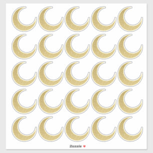 Sticker élégant Gold Celestial Lune