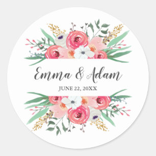 Sticker Élégant Mariage d'enveloppe Eucalyptus