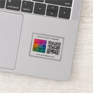 Sticker Élégant Modèle QR Code Texte Logo d'entreprise