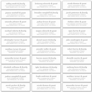 Sticker Élégant Moderne Chic Mariage Nom d'hôte Adresse