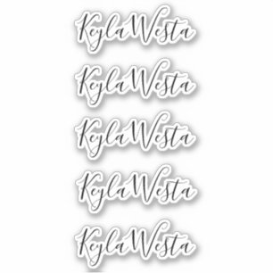 Sticker Élégant nom personnalisé manuscrit élégant