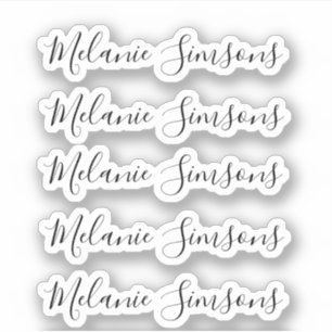 Sticker Élégant nom personnalisé manuscrit élégant