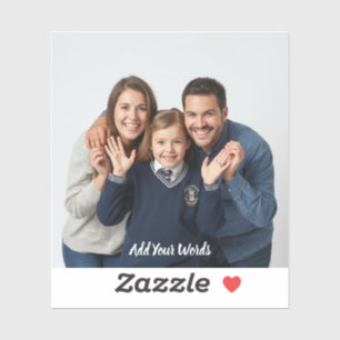 Sticker Élégant Photo & Texte Personnalisé