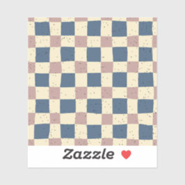Sticker Elégant rétro en vichy Blue Rose Scrapbooking