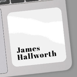 Sticker Élégant Retro Moderne Lettrage | Noir modifiable