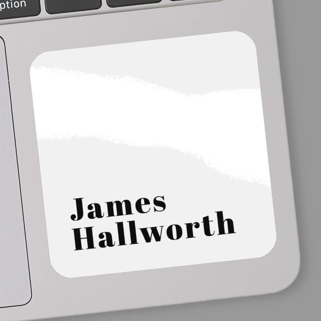 Sticker Élégant Retro Moderne Lettrage | Noir modifiable (Créateur téléchargé)