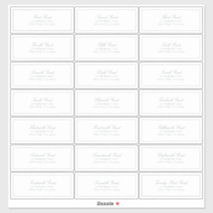 Sticker Elegant Sage Green Classic Script Adresse du clien