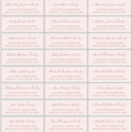 Sticker Élégant Script Blush Gold Mariage Adresse du clien