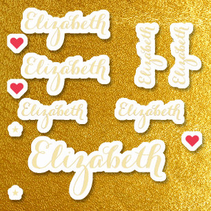 Sticker Élégant Script Faux Gold Nom do-it-yourself Custom