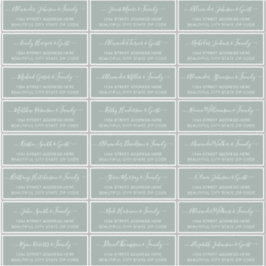 Sticker Élégant Script Sage Green Mariage Adresse du clien