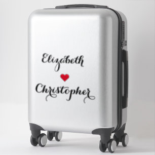 Sticker Élégant simple couple Mariage Nouveaux mariés B
