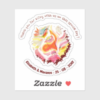 Sticker Élégant skateboard vintage terracotta pour mariage