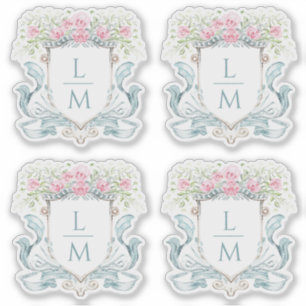 Sticker Élégante crête Rose avec mâchoire   Mariage de mon