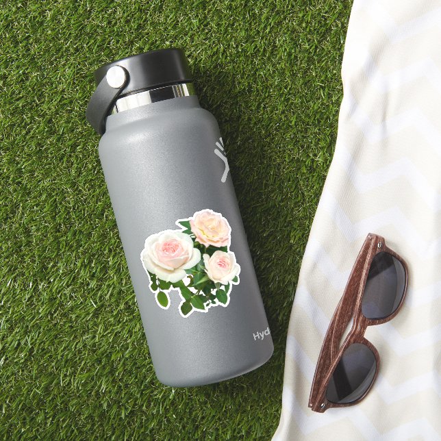 Sticker Elégante pêche rose rose rose rose rose rose rose  (HydroFlask Insitu)
