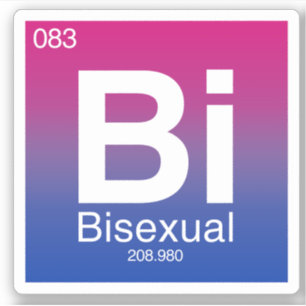 Sticker Élément de tableau périodique bisexuel