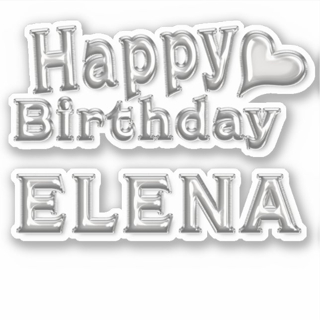 Sticker Elena Happy Birthday (Devant)