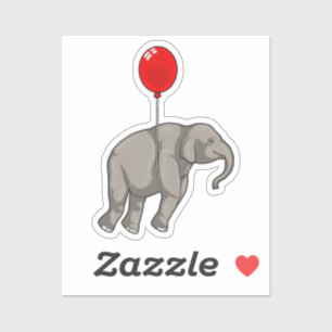 Sticker Eléphant avec ballon