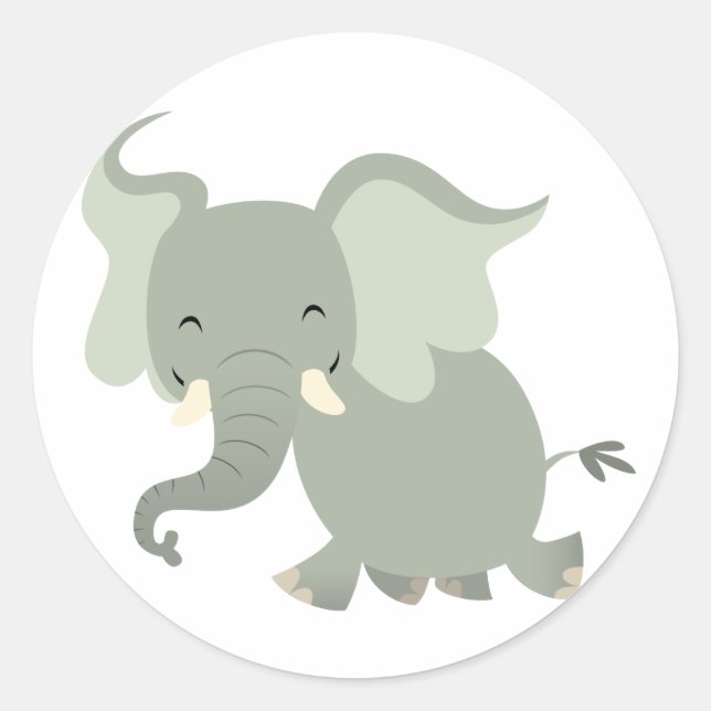 Sticker Eléphant Carton Merry (Devant)
