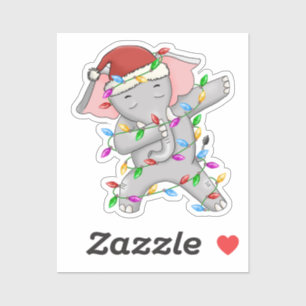 Sticker Elephant dab dabbin favori lumières de Noël