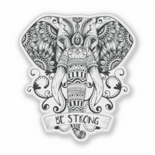 Sticker Eléphant de Mandala