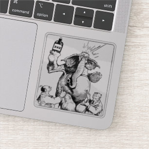 Sticker Éléphant intoxiqué