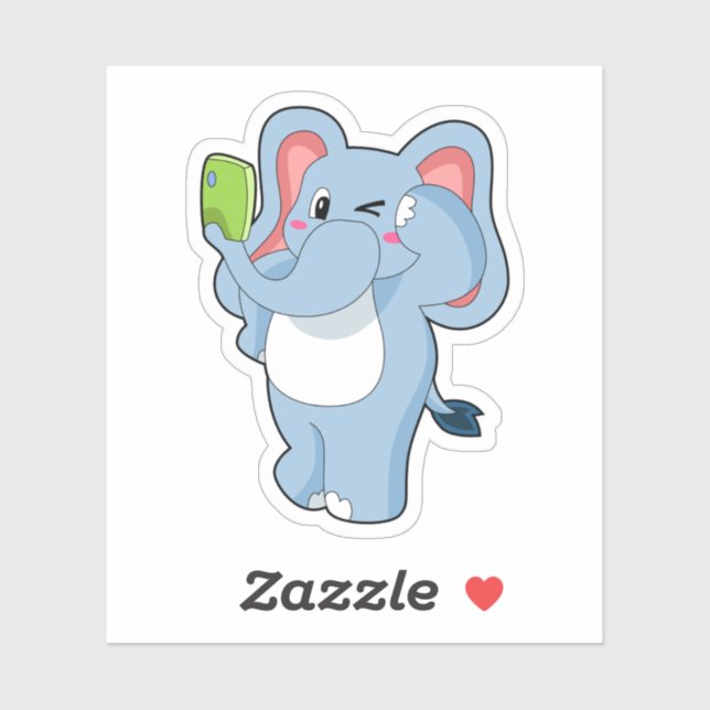 Sticker Elephant Mobile (Feuille)